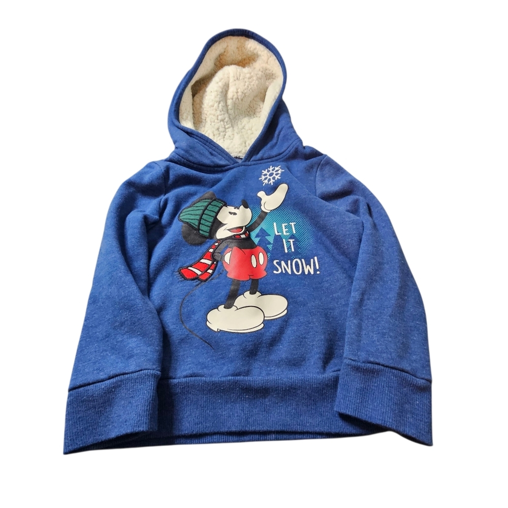 Disney Blue Hoodie with Mickey Mouse Winter Design